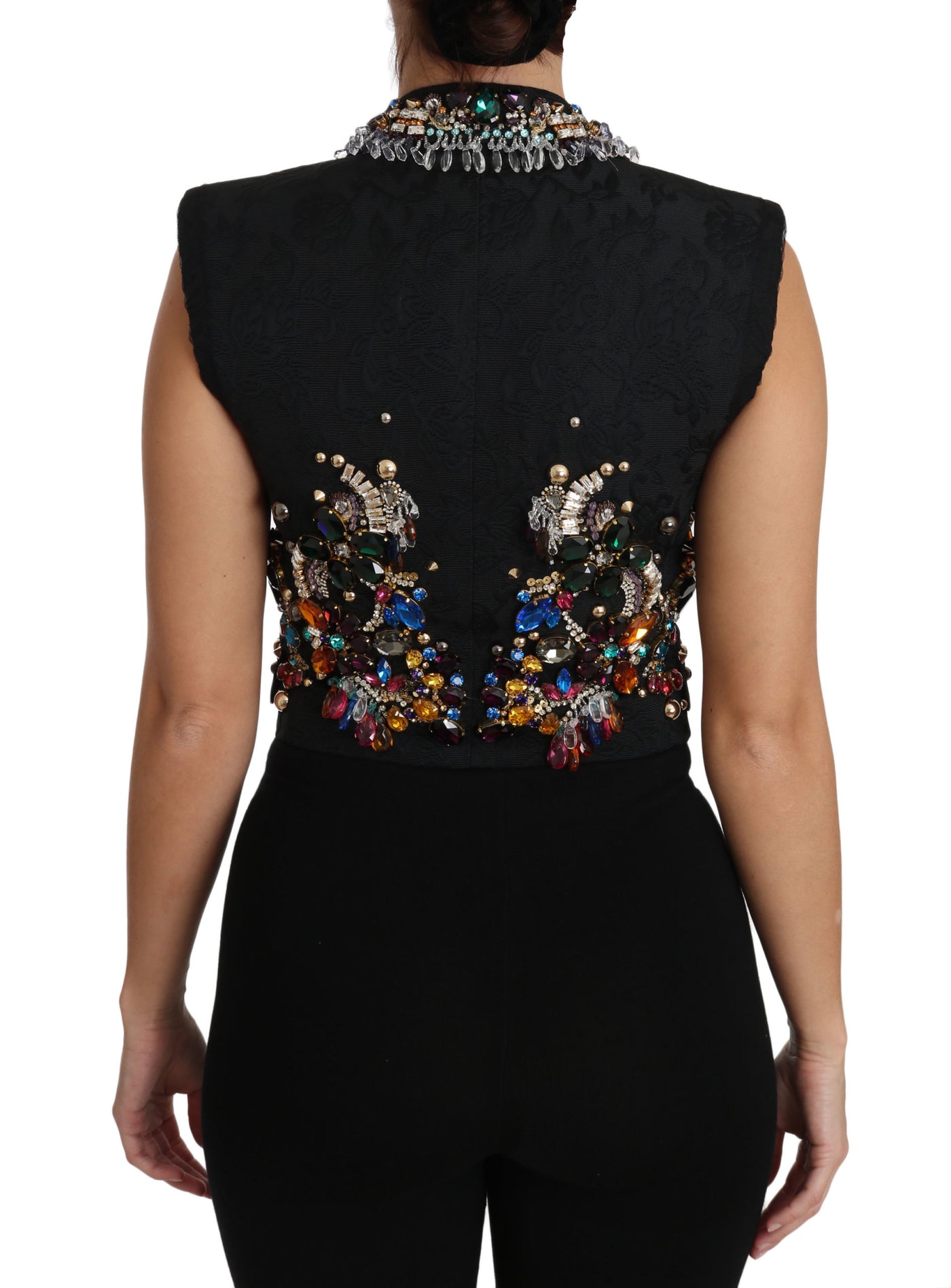 Gilet Dolce &amp; Gabbana en cristal noir Sicily