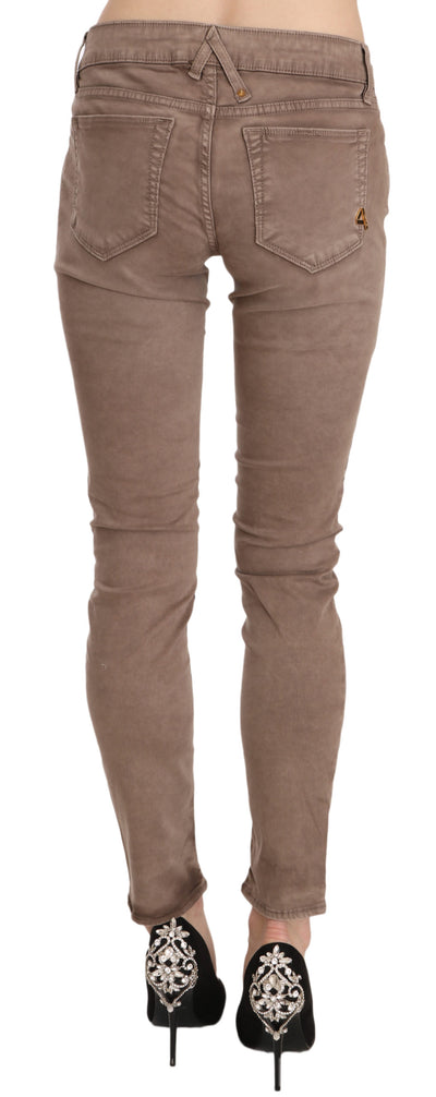 CYCLE Bruine Lage Taille Slim Fit Skinny Broek