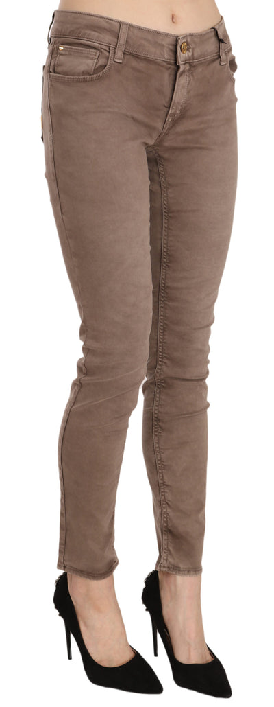 CYCLE Bruine Lage Taille Slim Fit Skinny Broek
