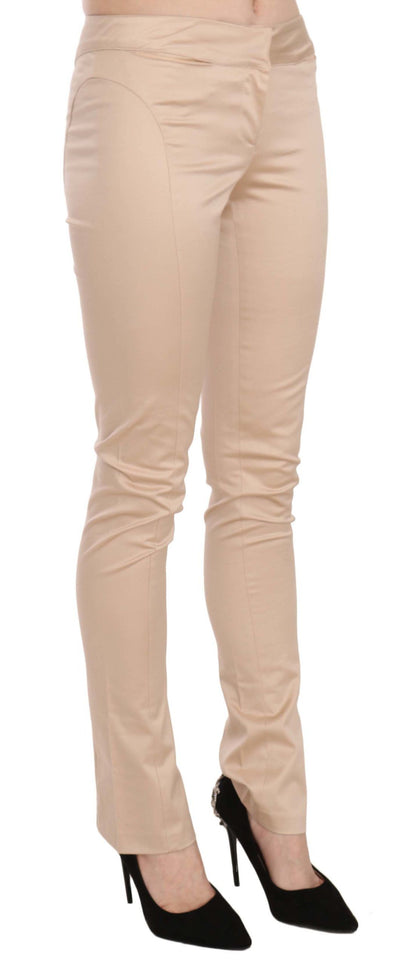 Just Cavalli crèmekleurige skinny formele broek met lage taille