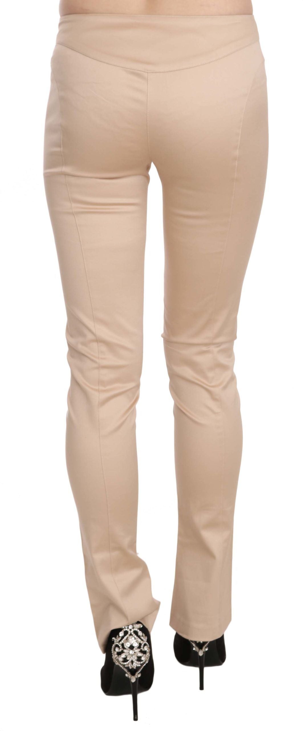 Just Cavalli crèmekleurige skinny formele broek met lage taille
