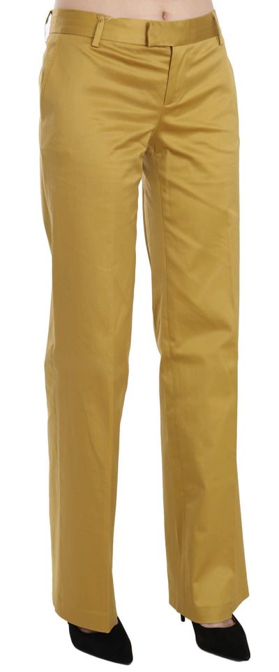 Just Cavalli Mosterdgele Rechte Formele Broek