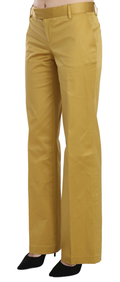 Just Cavalli Mosterdgele Rechte Formele Broek