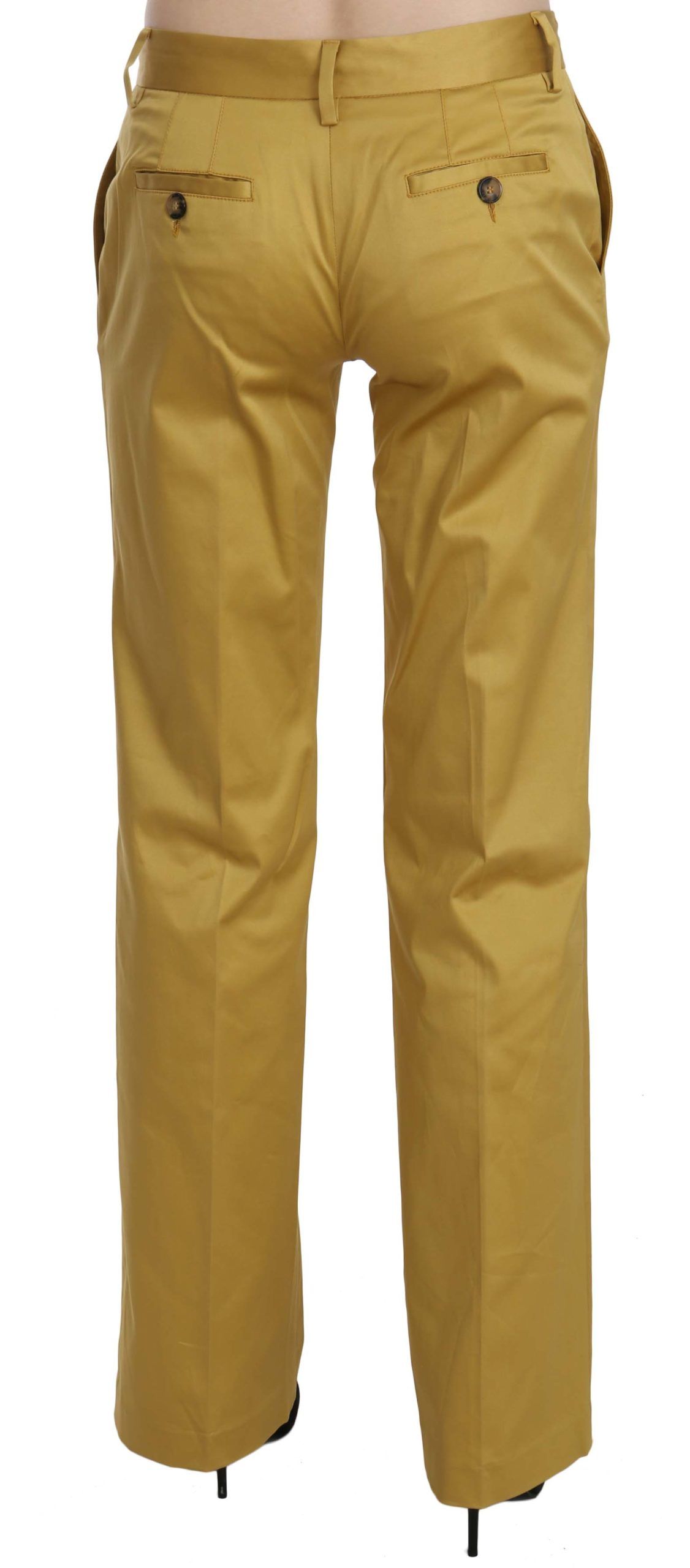 Just Cavalli Mosterdgele Rechte Formele Broek