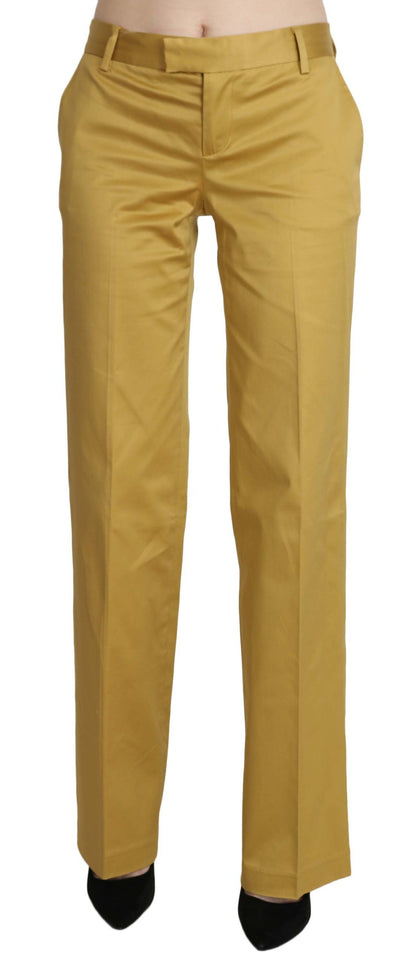 Just Cavalli Mosterdgele Rechte Formele Broek