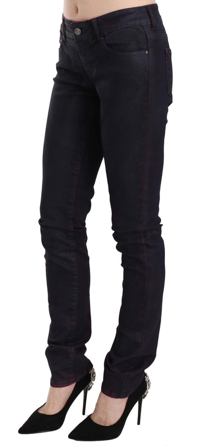 Just Cavalli Zwarte Katoenen Skinny Denim Broek met Lage Taille