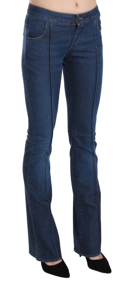 Just Cavalli Blauwe Lage Taille Boot Cut Denim Broek Jeans
