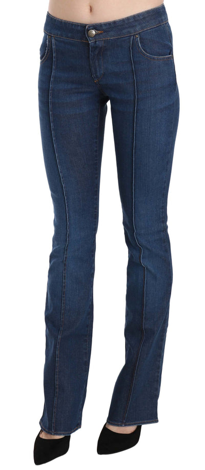 Just Cavalli Blauwe Lage Taille Boot Cut Denim Broek Jeans