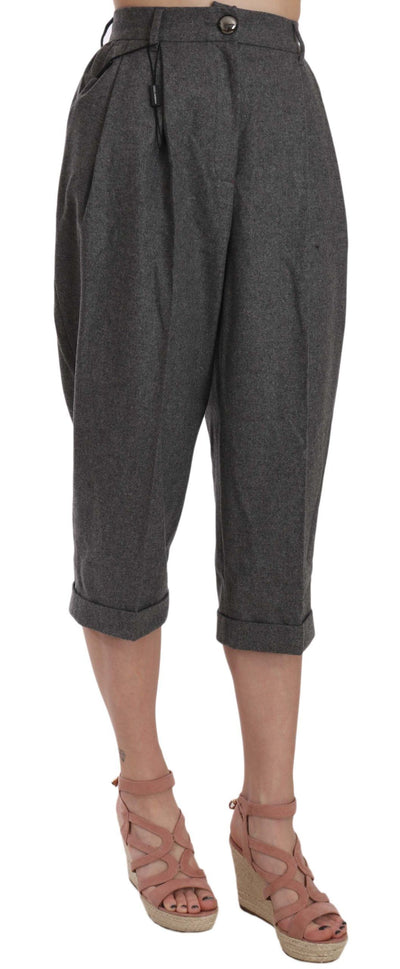 Pantalon court plissé en laine Dolce &amp; Gabbana