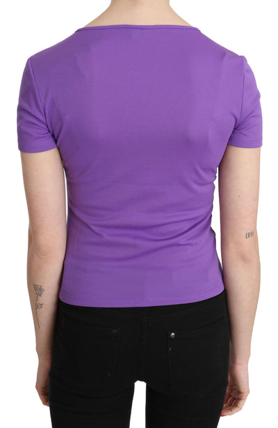 Chemisier à manches courtes violet GF Ferre 100 % polyester