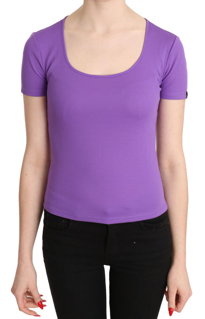 Chemisier à manches courtes violet GF Ferre 100 % polyester