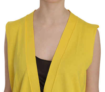 PINK MEMORIES Gilet sans manches jaune 100 % coton