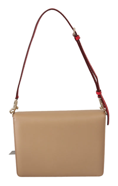 Sac à bandoulière Dolce &amp; Gabbana en cuir violet beige rouge