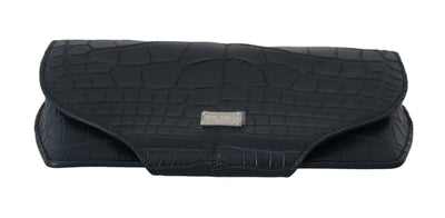 Dolce &amp; Gabbana Blue Crocodile Eyewear Zonnebrillenhoes
