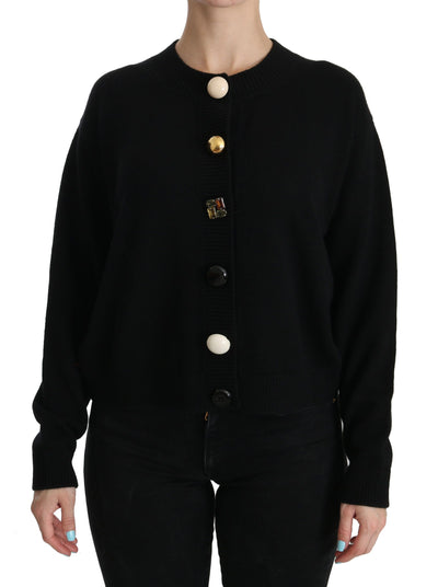 Pull cardigan noir à boutons Dolce &amp; Gabbana