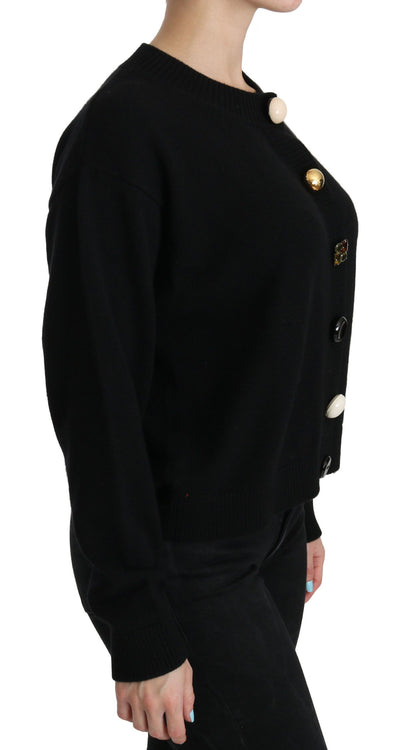 Pull cardigan noir à boutons Dolce &amp; Gabbana