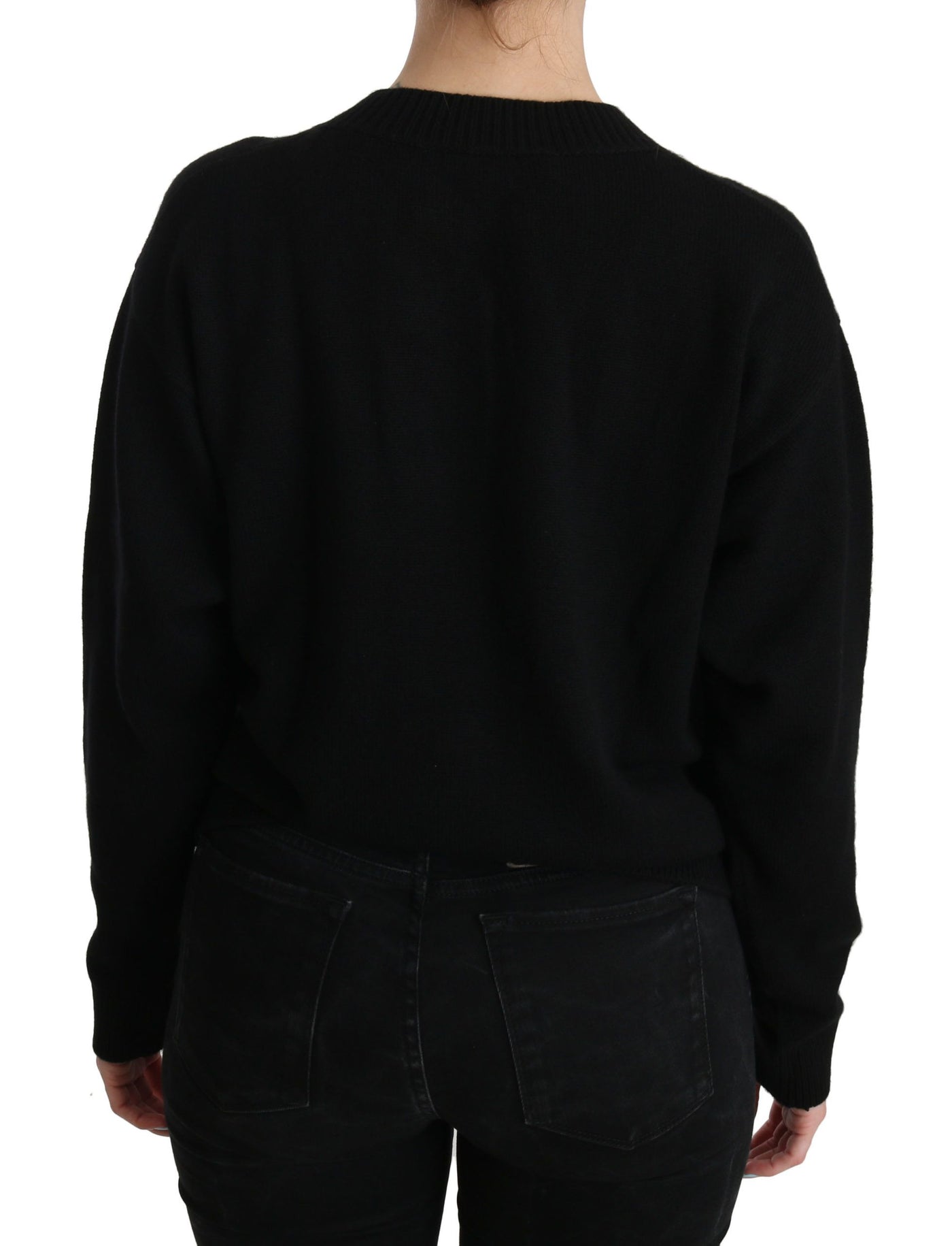 Pull cardigan noir à boutons Dolce &amp; Gabbana