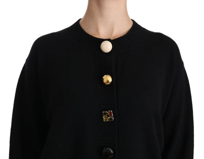 Pull cardigan noir à boutons Dolce &amp; Gabbana