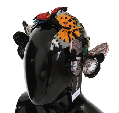 Dolce &amp; Gabbana Tiara Floral Butterfly Sequin Diadeem Hoofdband