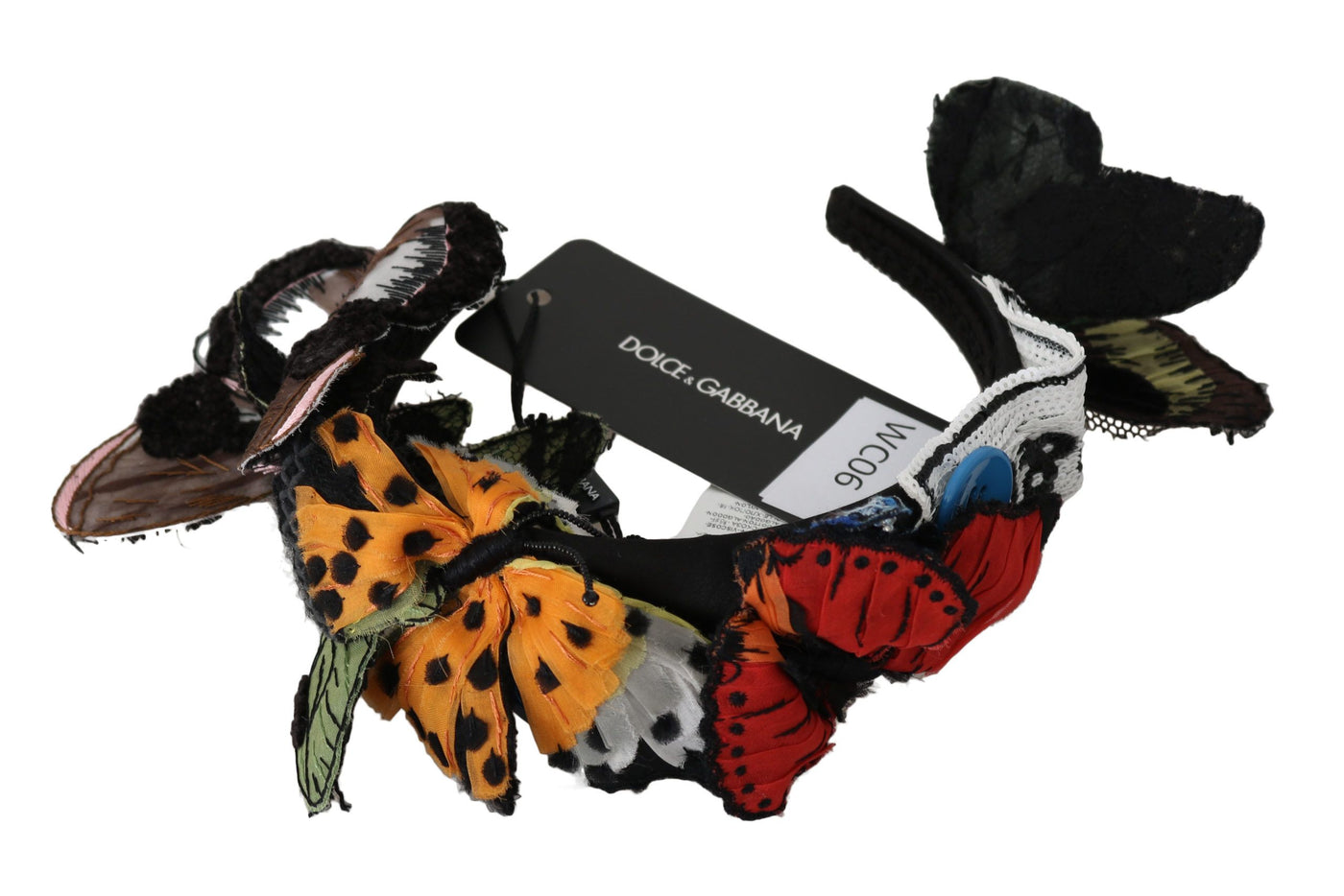 Dolce &amp; Gabbana Tiara Floral Butterfly Sequin Diadeem Hoofdband