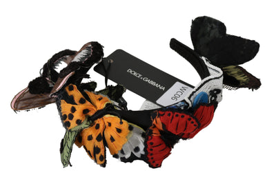Dolce &amp; Gabbana Tiara Floral Butterfly Sequin Diadeem Hoofdband