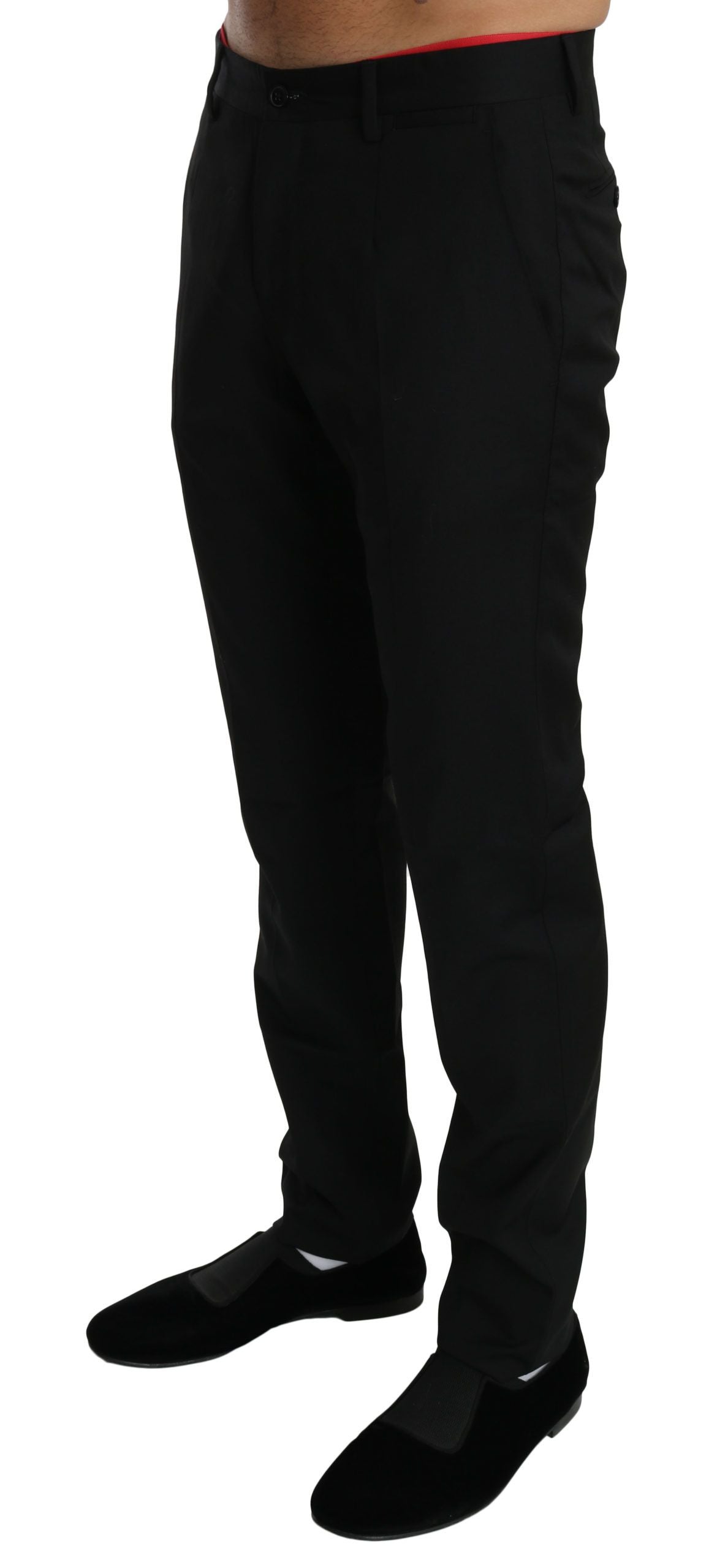 Dolce &amp; Gabbana Zwarte Formele Broek Heren Wollen Broek