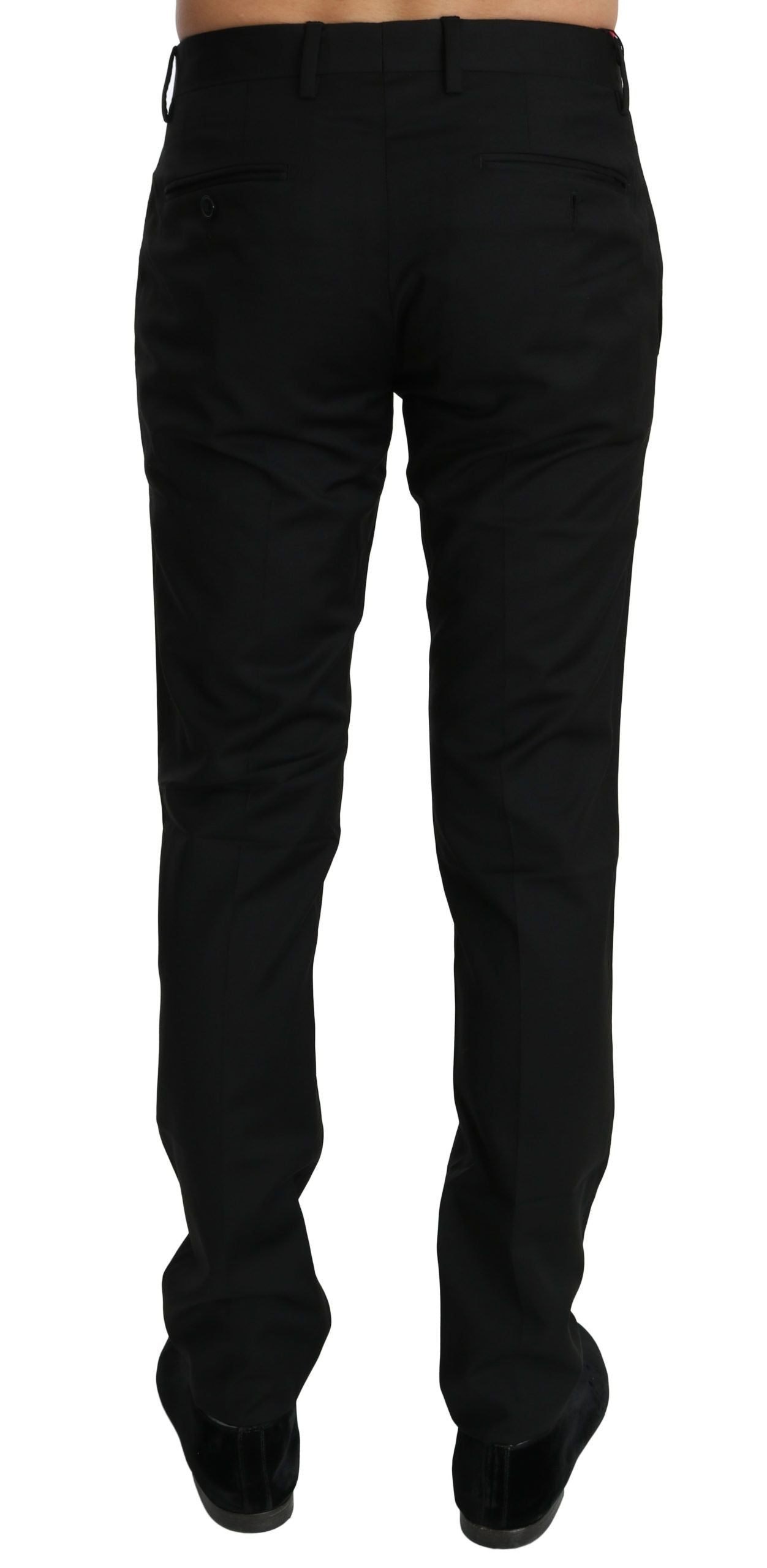 Dolce &amp; Gabbana Zwarte Formele Broek Heren Wollen Broek