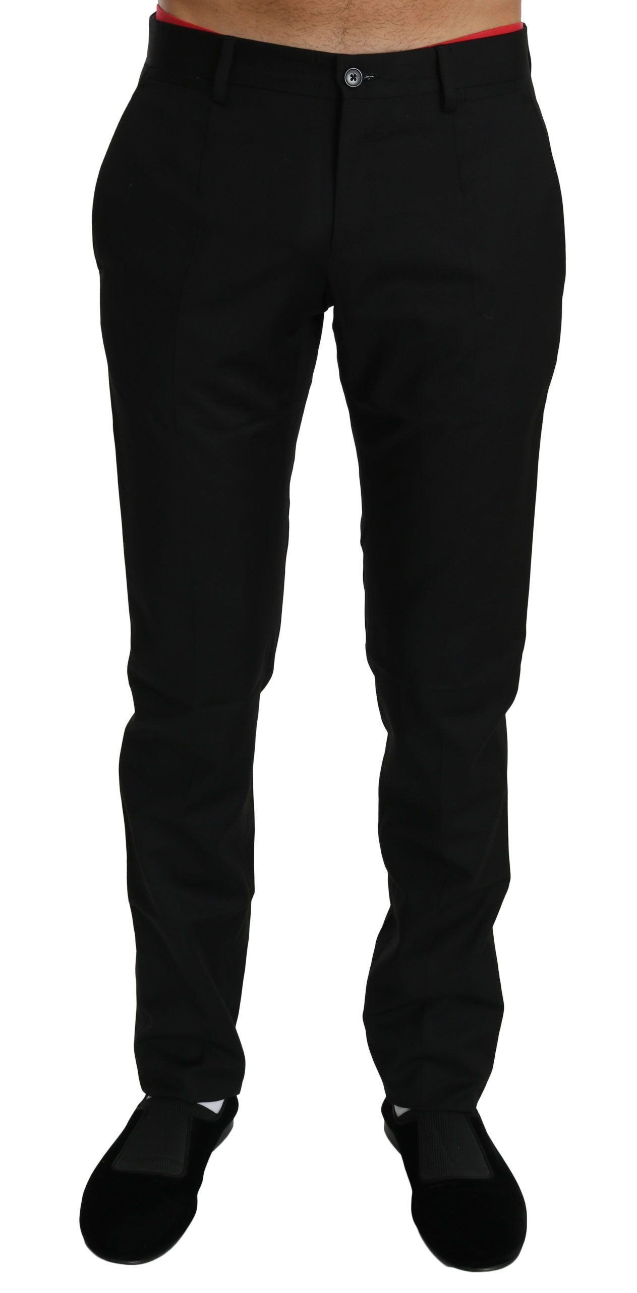 Dolce &amp; Gabbana Zwarte Formele Broek Heren Wollen Broek