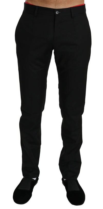 Dolce &amp; Gabbana Zwarte Formele Broek Heren Wollen Broek