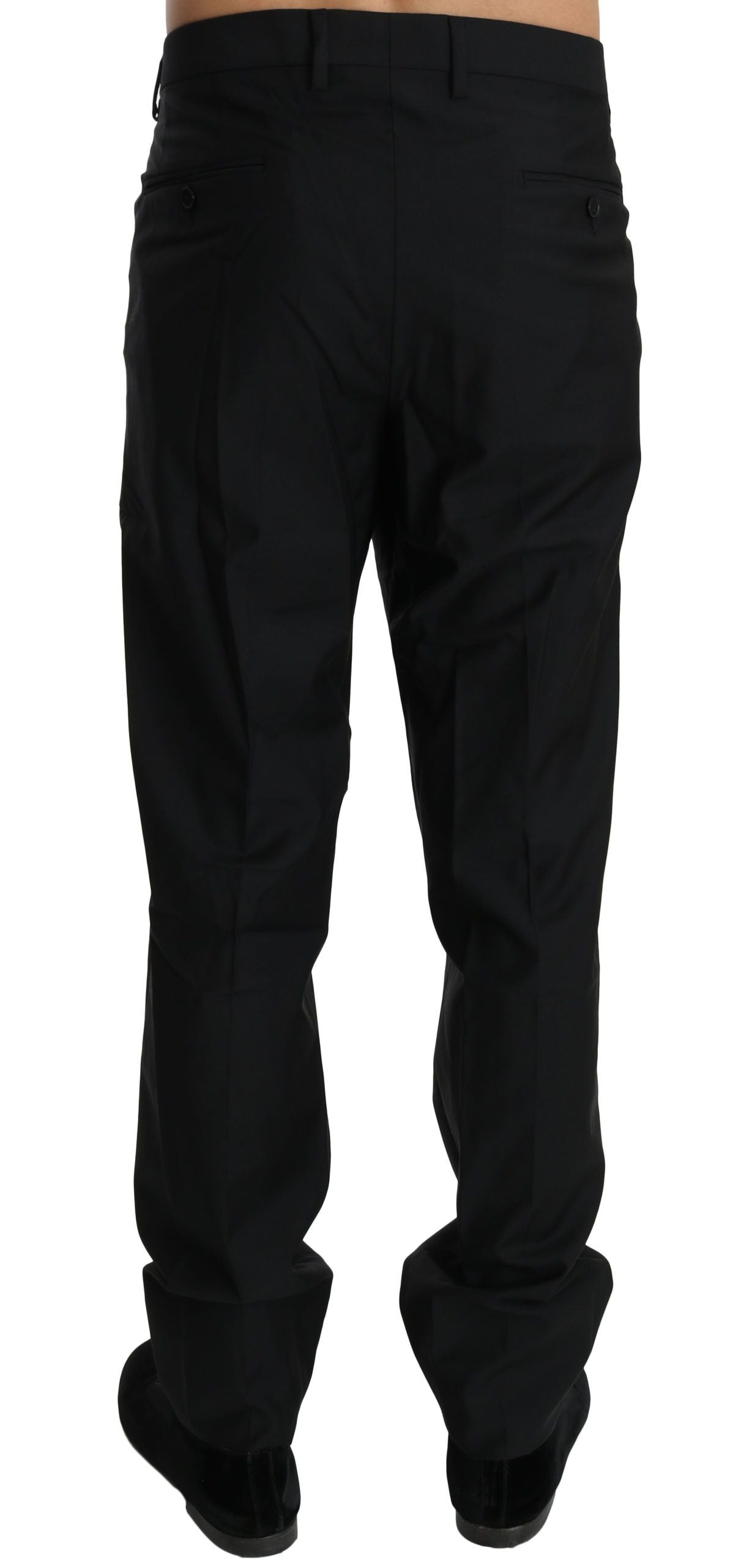 Dolce &amp; Gabbana Zwarte Formele Broek Heren Wollen Broek