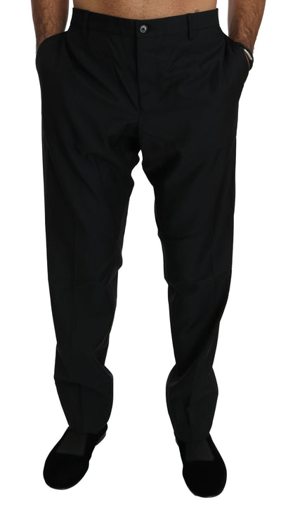 Dolce &amp; Gabbana Zwarte Formele Broek Heren Wollen Broek