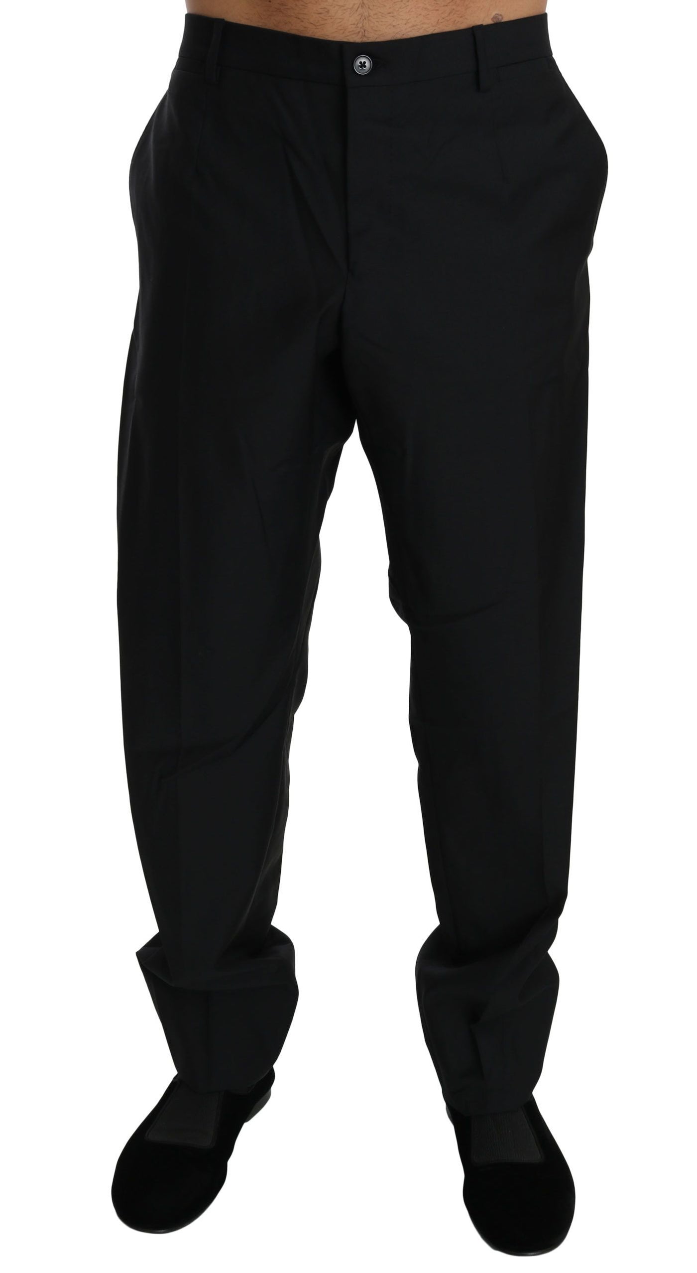 Dolce &amp; Gabbana Zwarte Formele Broek Heren Wollen Broek