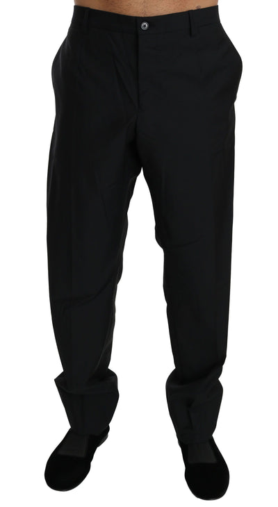 Dolce &amp; Gabbana Zwarte Formele Broek Heren Wollen Broek