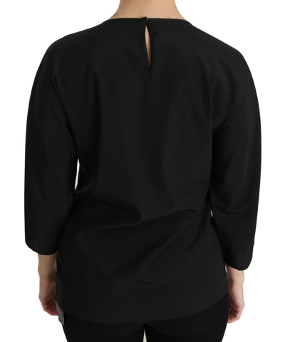 Dolce &amp; Gabbana T-shirt noir #dgfamily Chemisier en soie