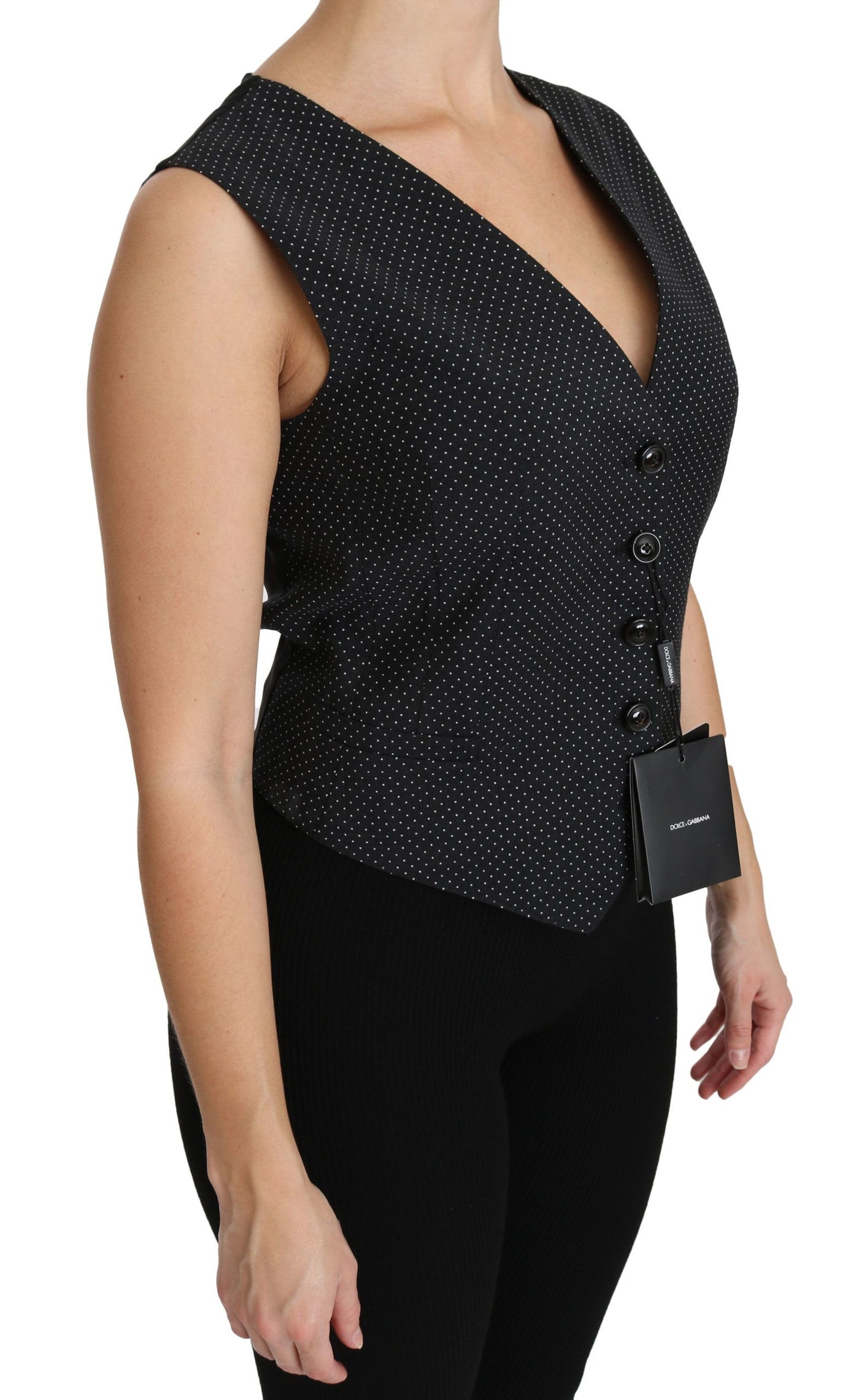 Dolce &amp; Gabbana Gilet noir à pois