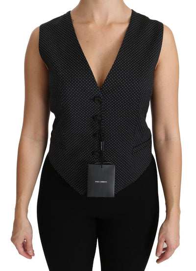 Dolce &amp; Gabbana Gilet noir à pois