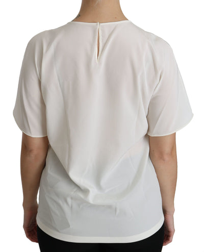 Chemisier à manches courtes et patch Dolce &amp; Gabbana blanc #dgfamily