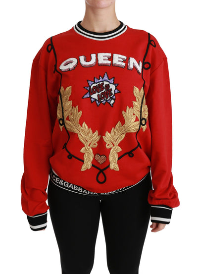 Pull Dolce &amp; Gabbana Red Queen à paillettes Love