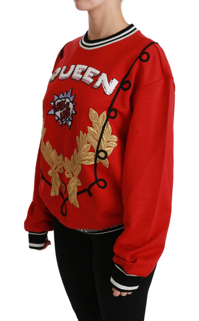 Pull Dolce &amp; Gabbana Red Queen à paillettes Love