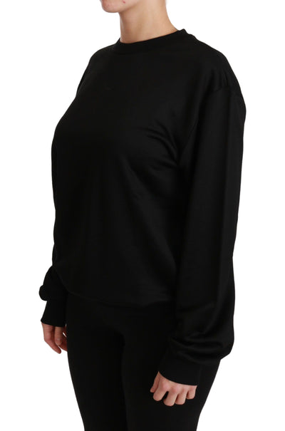 Pull ras du cou en coton noir Dolce &amp; Gabbana