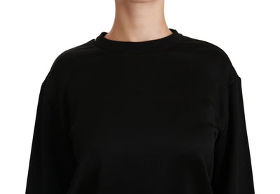 Pull ras du cou en coton noir Dolce &amp; Gabbana