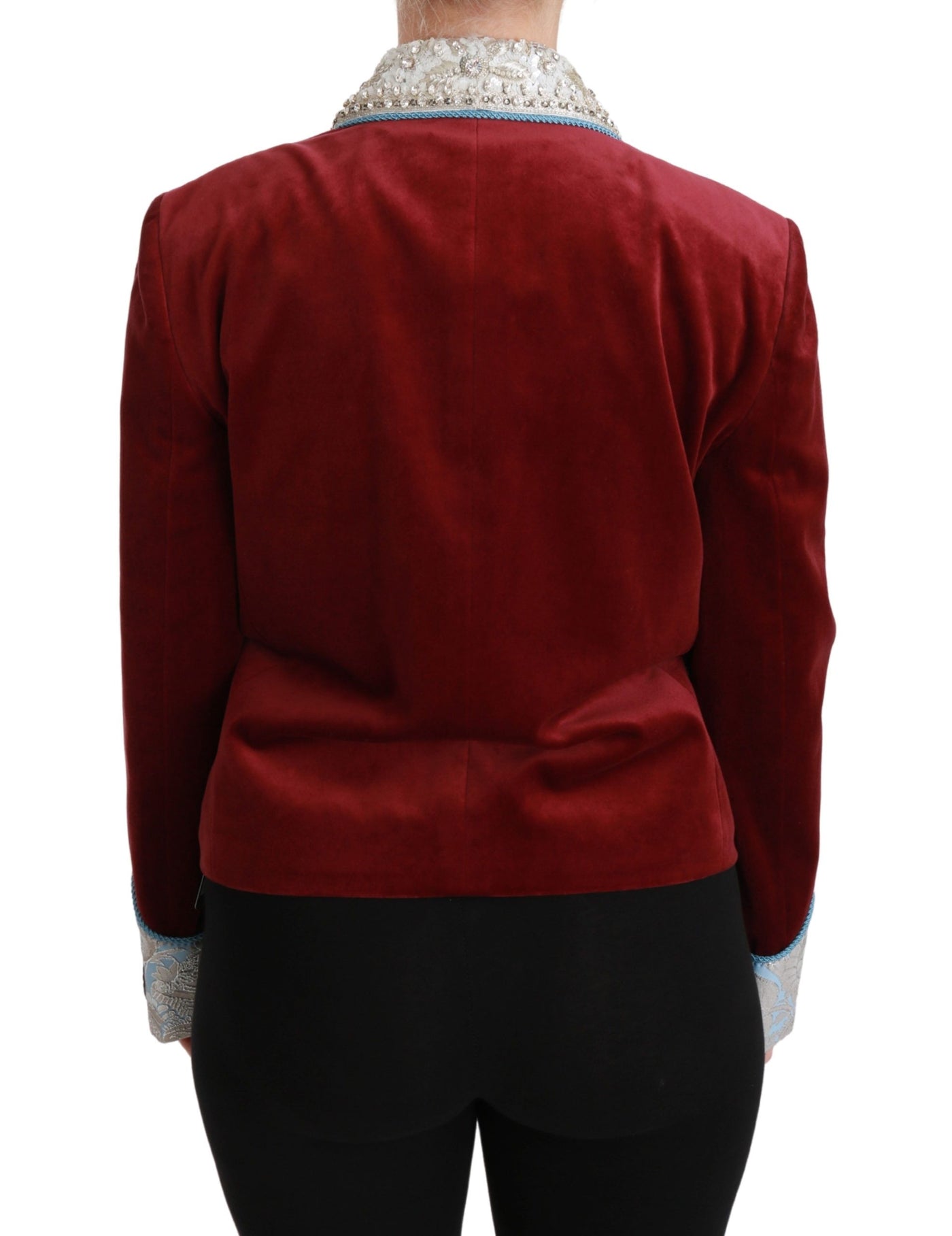 Veste blazer baroque en velours rouge Dolce &amp; Gabbana