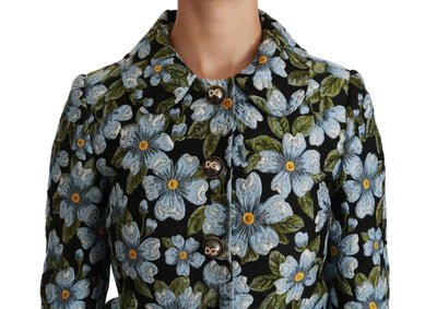 Dolce & Gabbana Multicolor Floral Blazer Coat Polyester Jacket