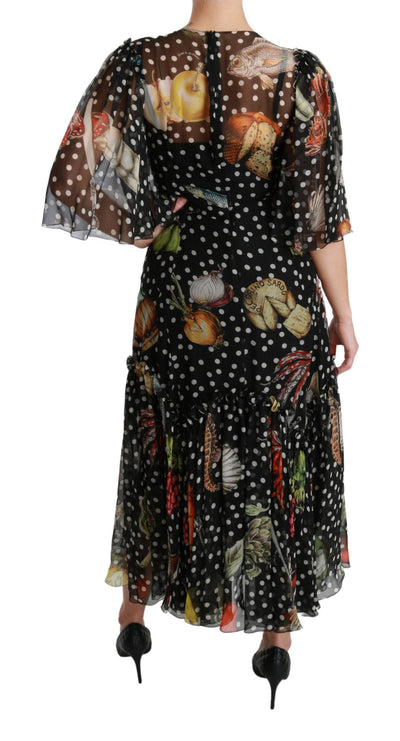 Robe trapèze Dolce &amp; Gabbana Black Sea Fish Sicily