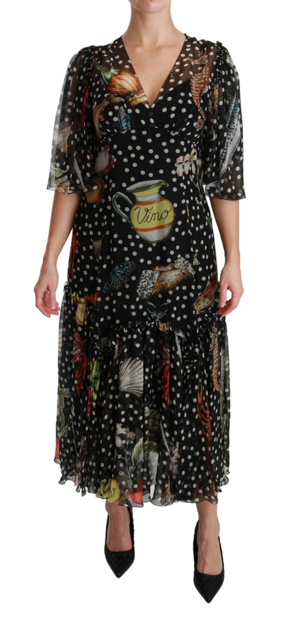 Robe trapèze Dolce &amp; Gabbana Black Sea Fish Sicily