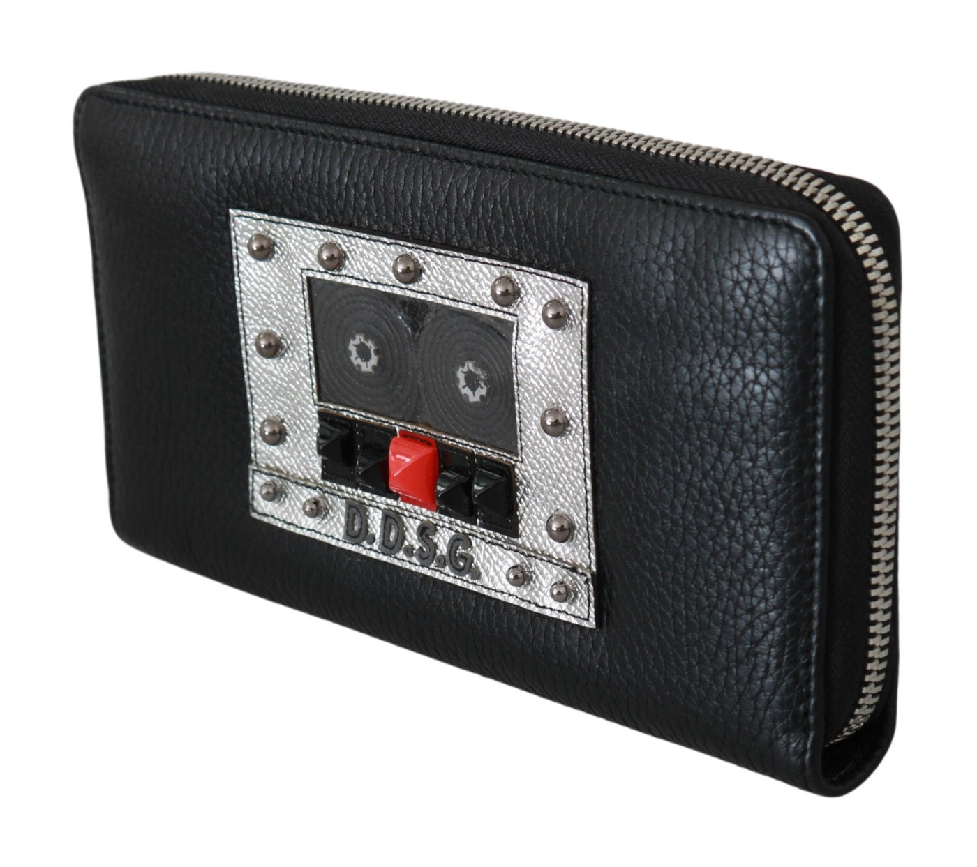 Dolce &amp; Gabbana Zwarte Heren Continental Portemonnee met Ritssluiting, 100% Leren Portemonnee