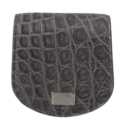 Dolce &amp; Gabbana Gray Exotic Skin Condoomhouder Zakportemonnee