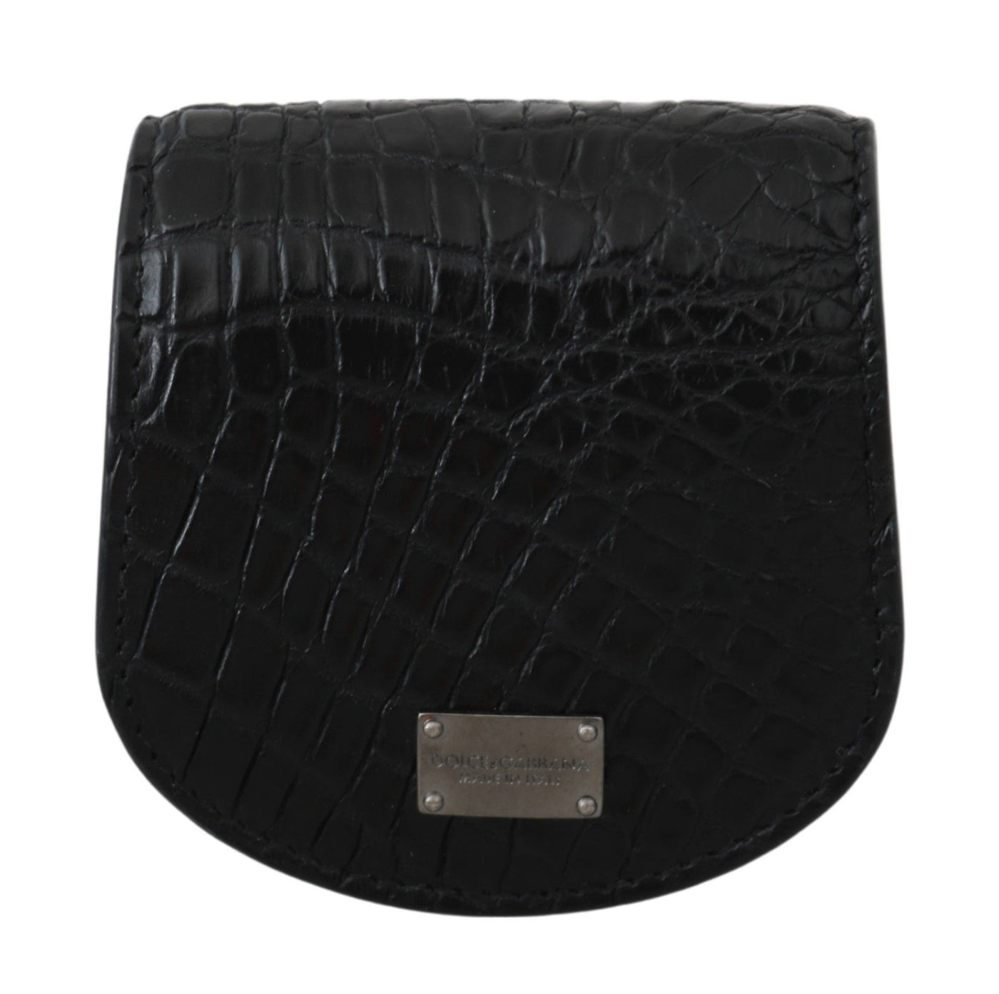 Dolce &amp; Gabbana Black Exotic Skin Pocket Condoomhouder