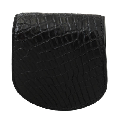 Dolce &amp; Gabbana Black Exotic Skin Pocket Condoomhouder