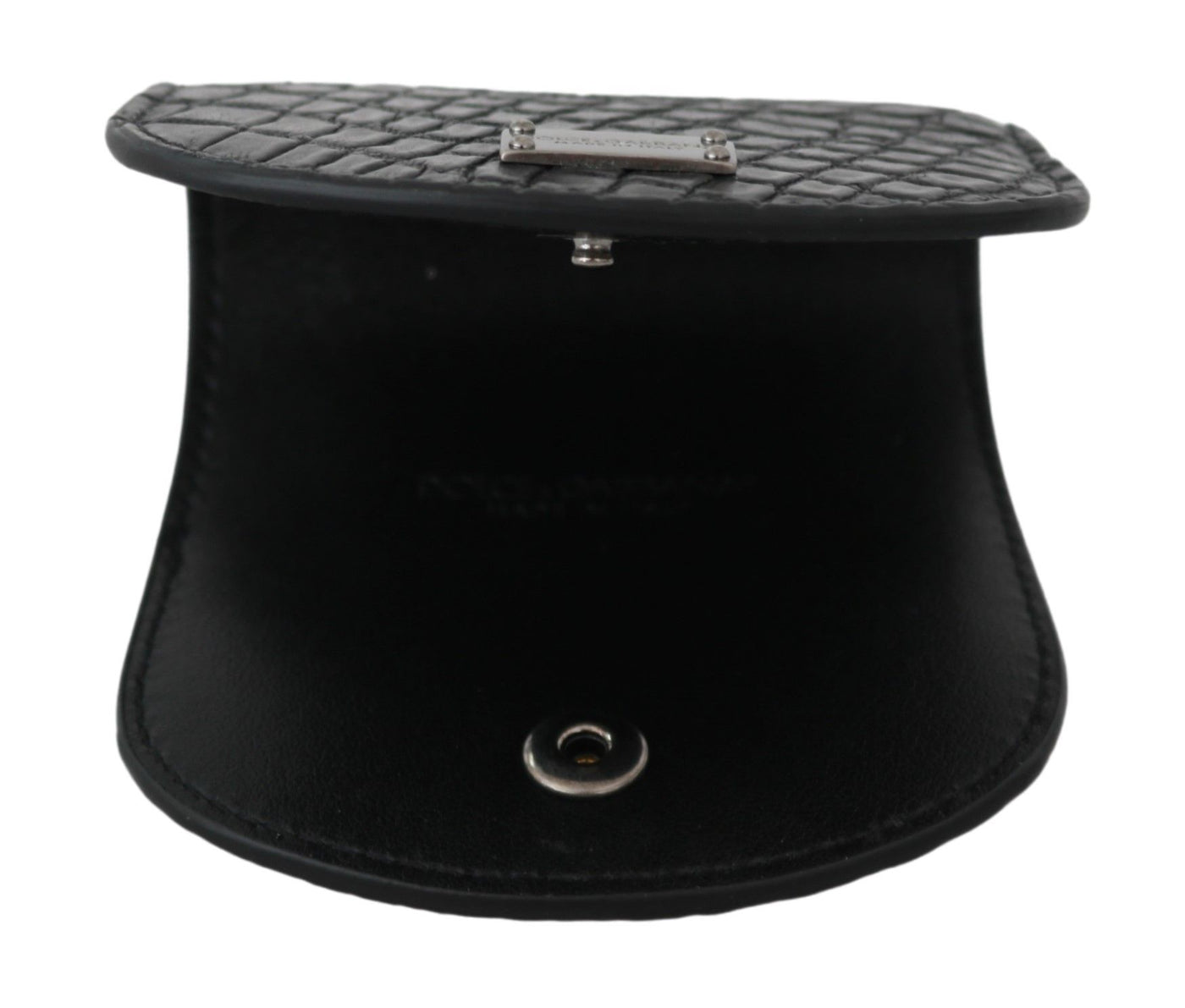 Dolce &amp; Gabbana Black Exotic Skin Pocket Condoomhouder